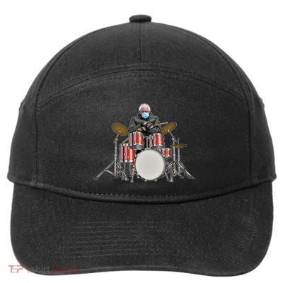 Funny Bernie Sanders Mittens Meme Drummer 7-Panel Snapback Hat