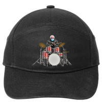 Funny Bernie Sanders Mittens Meme Drummer 7-Panel Snapback Hat