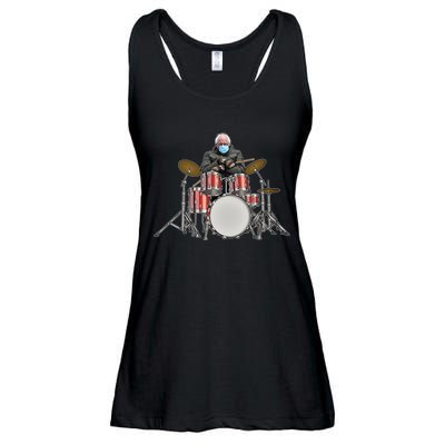 Funny Bernie Sanders Mittens Meme Drummer Ladies Essential Flowy Tank