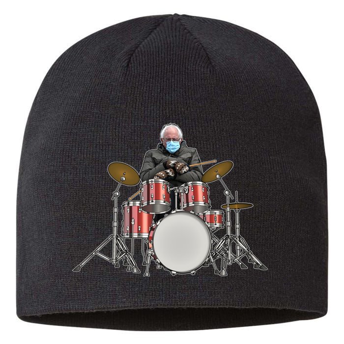 Funny Bernie Sanders Mittens Meme Drummer Sustainable Beanie