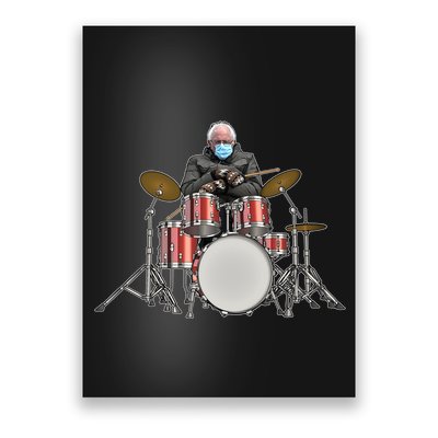 Funny Bernie Sanders Mittens Meme Drummer Poster