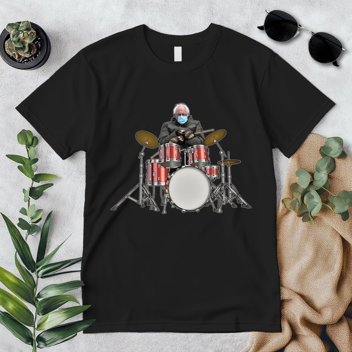 Funny Bernie Sanders Mittens Meme Drummer Premium T-Shirt