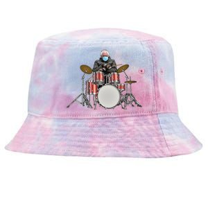 Funny Bernie Sanders Mittens Meme Drummer Tie-Dyed Bucket Hat