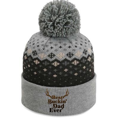 Funny Best Buckin Dad Ever The Baniff Cuffed Pom Beanie