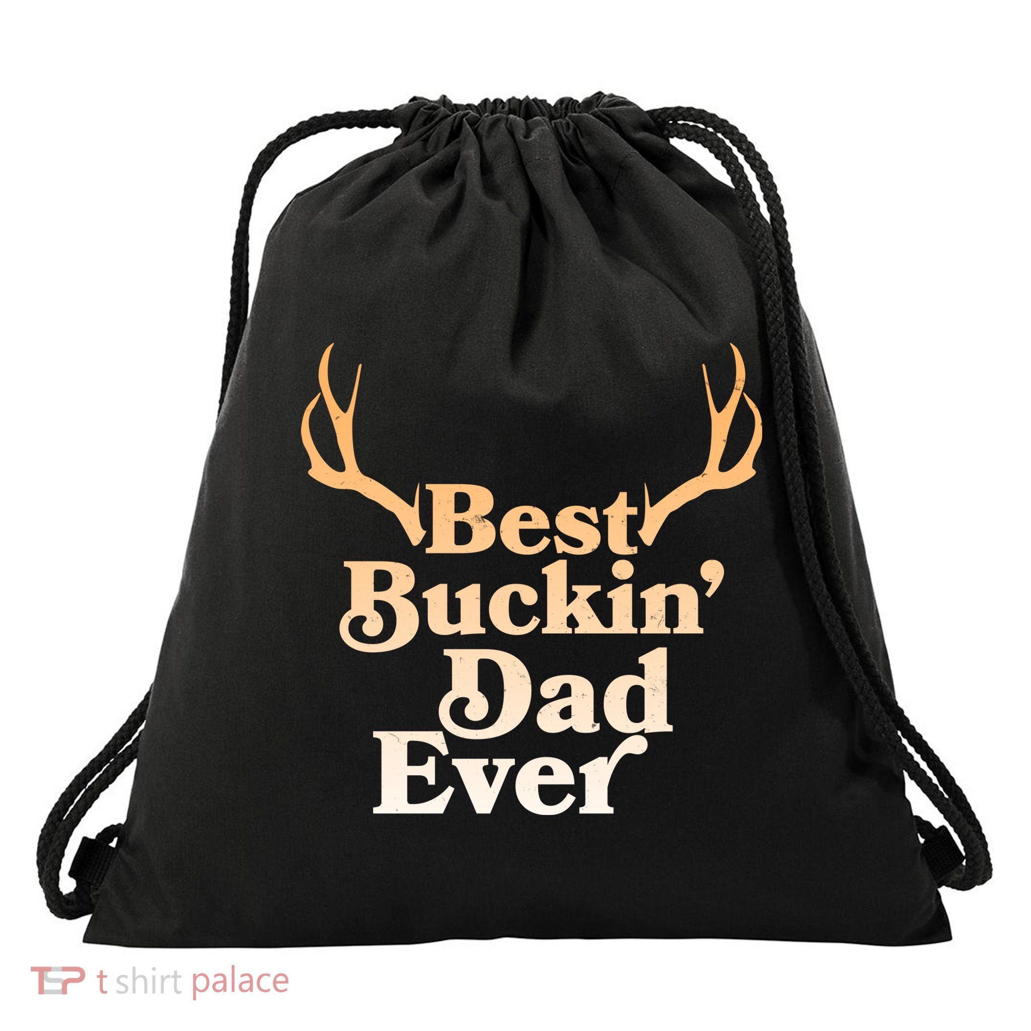Funny Best Buckin Dad Ever Drawstring Bag
