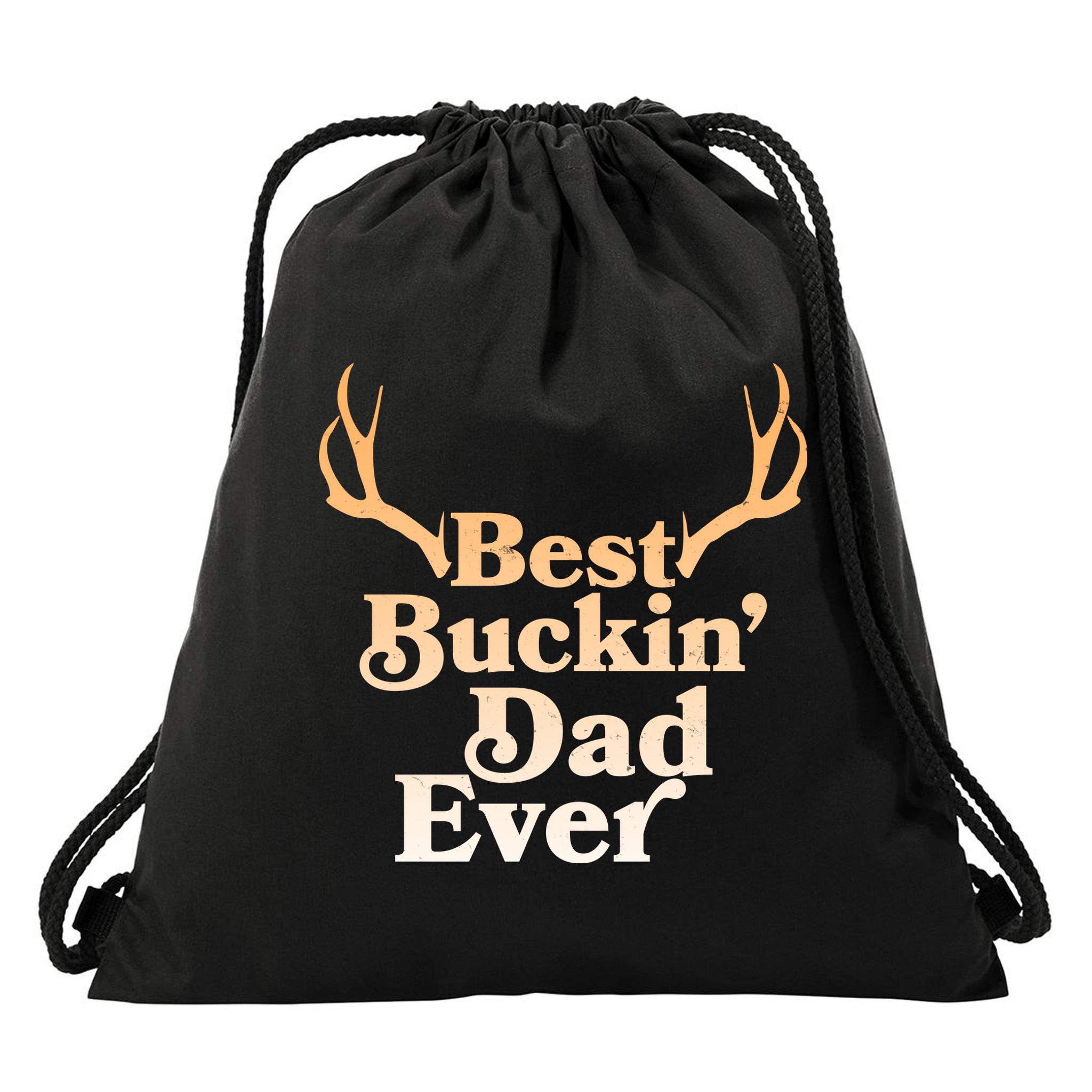 Funny Best Buckin Dad Ever Drawstring Bag