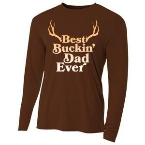 Funny Best Buckin Dad Ever Cooling Performance Long Sleeve Crew