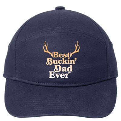 Funny Best Buckin Dad Ever 7-Panel Snapback Hat