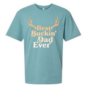 Funny Best Buckin Dad Ever Sueded Cloud Jersey T-Shirt