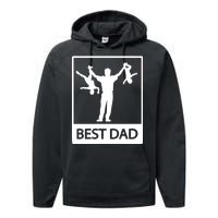 Funny Best Dad Performance Fleece Hoodie