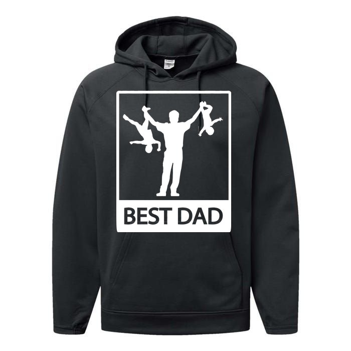 Funny Best Dad Performance Fleece Hoodie