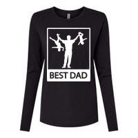 Funny Best Dad Womens Cotton Relaxed Long Sleeve T-Shirt