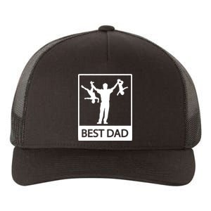 Funny Best Dad Yupoong Adult 5-Panel Trucker Hat