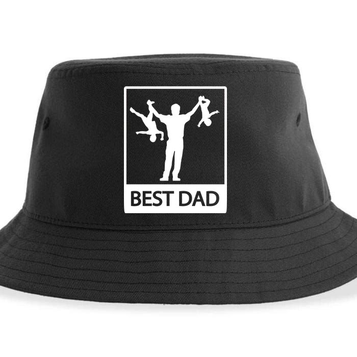 Funny Best Dad Sustainable Bucket Hat