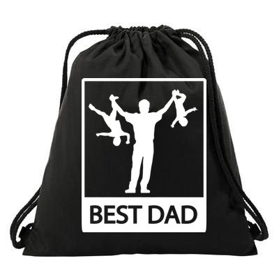 Funny Best Dad Drawstring Bag