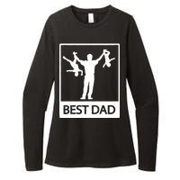 Funny Best Dad Womens CVC Long Sleeve Shirt