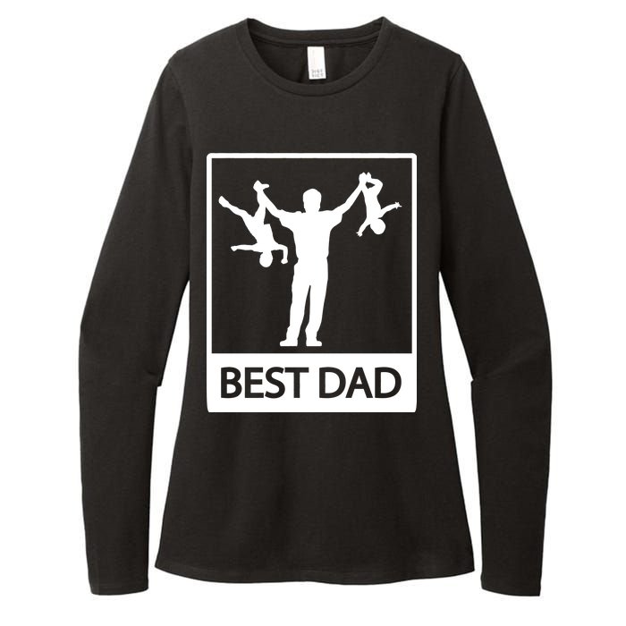 Funny Best Dad Womens CVC Long Sleeve Shirt