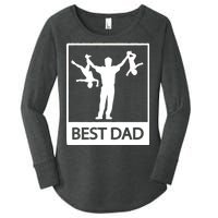 Funny Best Dad Women's Perfect Tri Tunic Long Sleeve Shirt