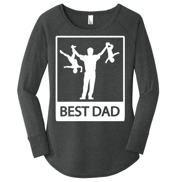 Funny Best Dad Women's Perfect Tri Tunic Long Sleeve Shirt