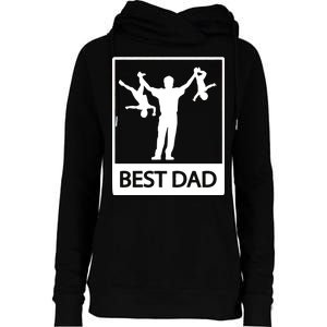 Funny Best Dad Womens Funnel Neck Pullover Hood