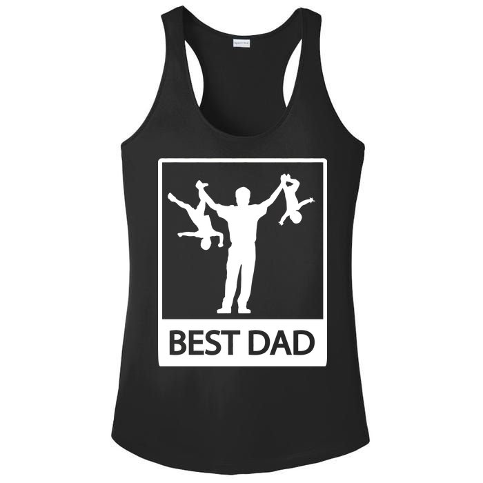 Funny Best Dad Ladies PosiCharge Competitor Racerback Tank