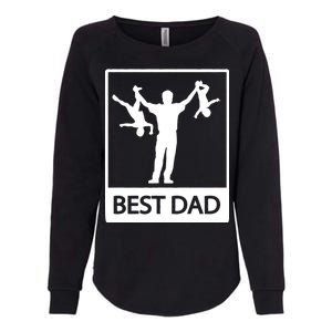 Funny Best Dad Womens California Wash Sweatshirt