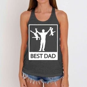 Funny Best Dad Women's Knotted Racerback Tank