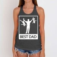 Funny Best Dad Women's Knotted Racerback Tank