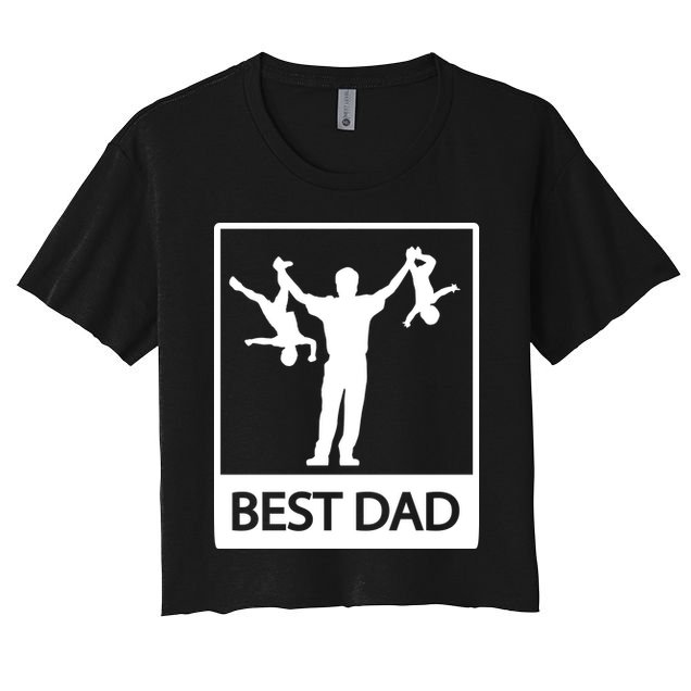 Funny Best Dad Crop Top