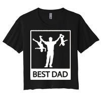 Funny Best Dad Women's Crop Top Tee