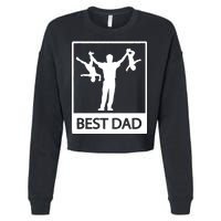 Funny Best Dad Cropped Pullover Crew