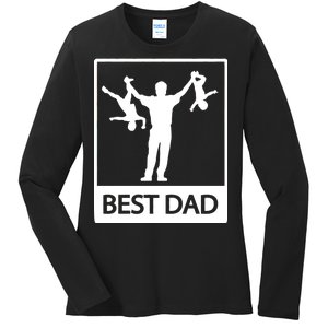 Funny Best Dad Ladies Long Sleeve Shirt