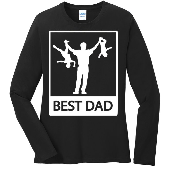 Funny Best Dad Ladies Long Sleeve Shirt