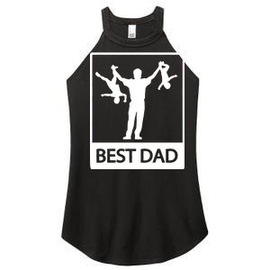 Funny Best Dad Women's Perfect Tri Rocker Tank