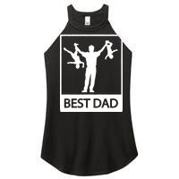 Funny Best Dad Women's Perfect Tri Rocker Tank