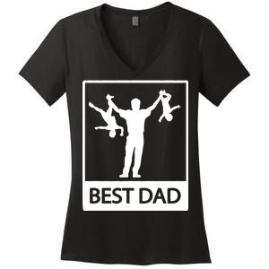 Funny Best Dad Women's V-Neck T-Shirt