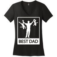 Funny Best Dad Women's V-Neck T-Shirt