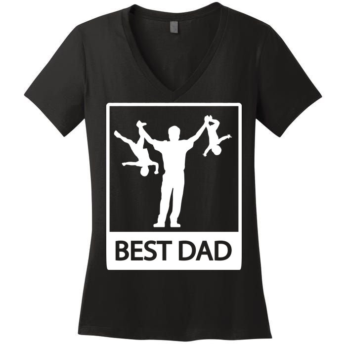 Funny Best Dad Women's V-Neck T-Shirt