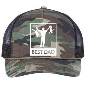 Funny Best Dad Retro Rope Trucker Hat Cap