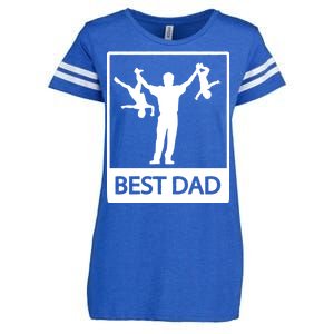 Funny Best Dad Enza Ladies Jersey Football T-Shirt