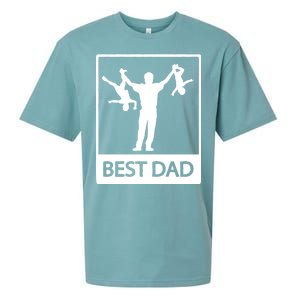 Funny Best Dad Sueded Cloud Jersey T-Shirt