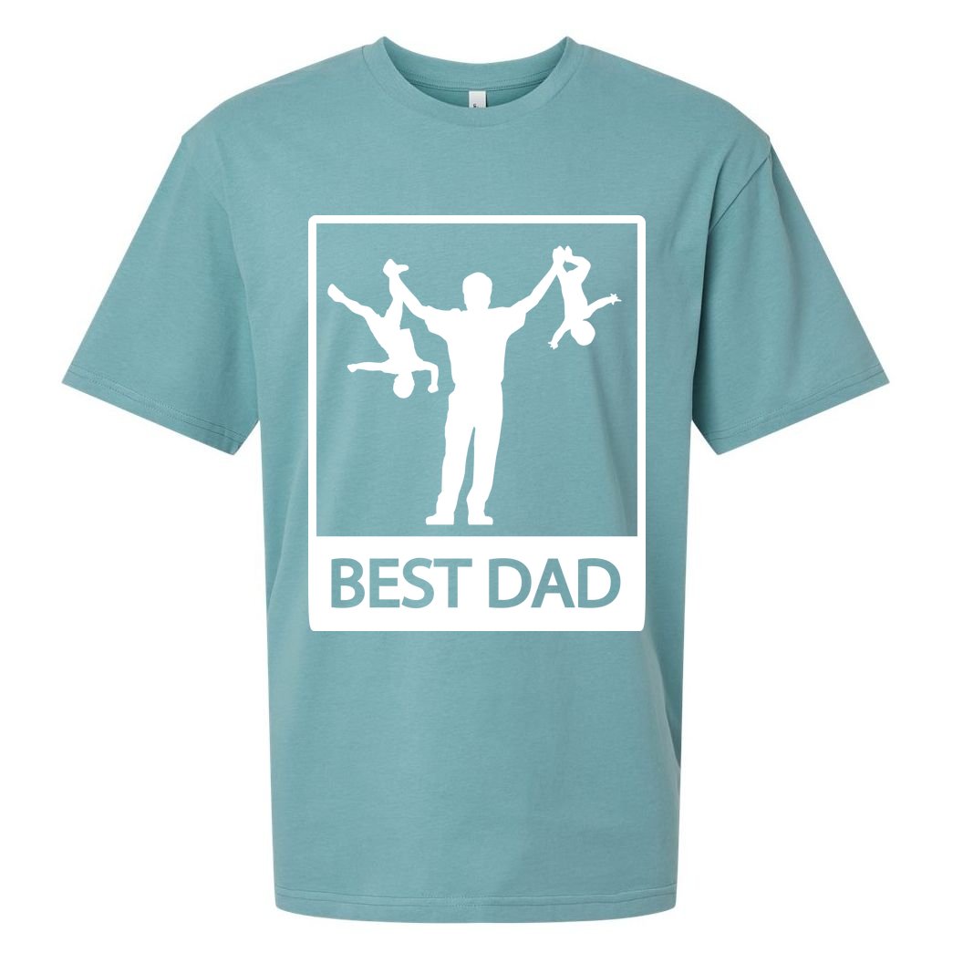Funny Best Dad Sueded Cloud Jersey T-Shirt