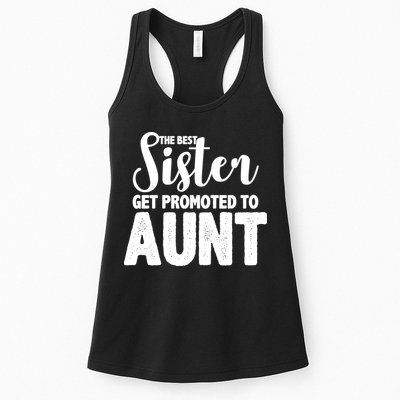 Funny Best Sister Get Promoted To Aunt Womens Tank Top