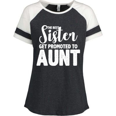 Funny Best Sister Get Promoted To Aunt Enza Ladies Jersey Colorblock Tee