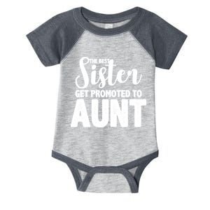 Funny Best Sister Get Promoted To Aunt Infant Baby Jersey Bodysuit