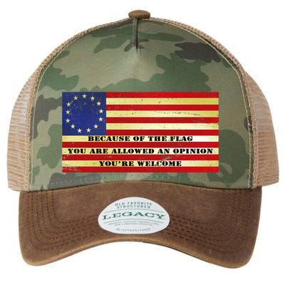 Funny Betsy Ross Original 13 Colony Flag Legacy Tie Dye Trucker Hat