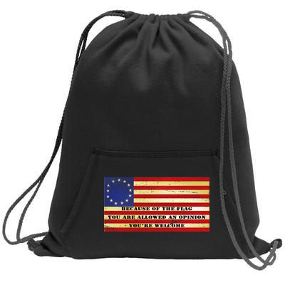 Funny Betsy Ross Original 13 Colony Flag Sweatshirt Cinch Pack Bag