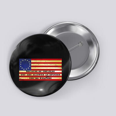 Funny Betsy Ross Original 13 Colony Flag Button