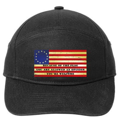 Funny Betsy Ross Original 13 Colony Flag 7-Panel Snapback Hat