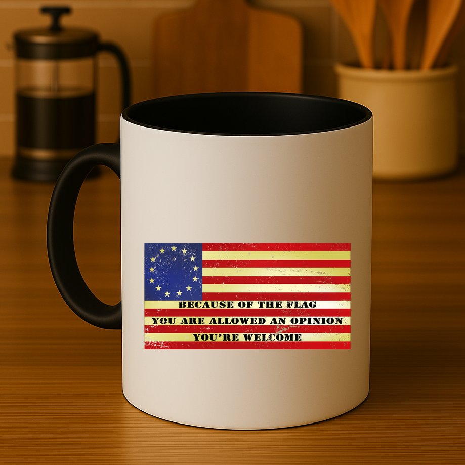 Funny Betsy Ross Original 13 Colony Flag Mug